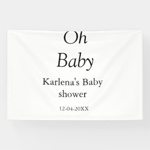 Babynahrung Baby Dusche Datum einfach minimal Banner