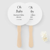 Babynahrung Baby Dusche Datum einfach minimal Fächer (Vorne und Hinten)