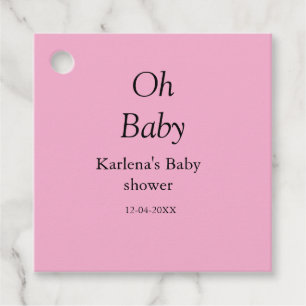Babynahrung Baby Dusche Datum einfach minimal Geschenkanhänger