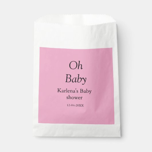 Babynahrung Baby Dusche Datum einfach minimal Geschenktütchen (Vorderseite)