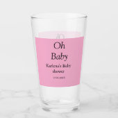 Babynahrung Baby Dusche Datum einfach minimal Glas (Vorderseite)
