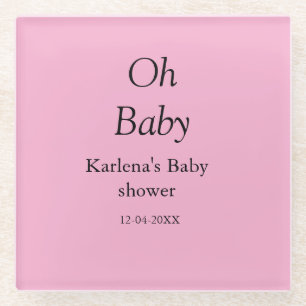 Babynahrung Baby Dusche Datum einfach minimal Glasuntersetzer