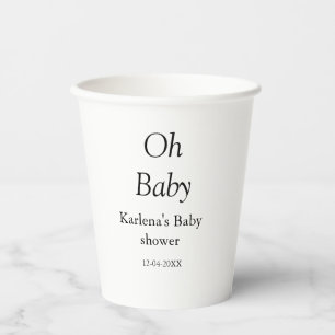 Babynahrung Baby Dusche Datum einfach minimal Pappbecher