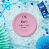 Babynahrung Baby Dusche Datum einfach minimal Pappteller (Party)