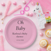 Babynahrung Baby Dusche Datum einfach minimal Pappteller (Party)