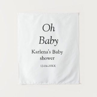 Babynahrung Baby Dusche Datum einfach minimal Wandteppich