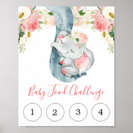 Babynahrung-Herausforderung Schild Elefantenbabydu