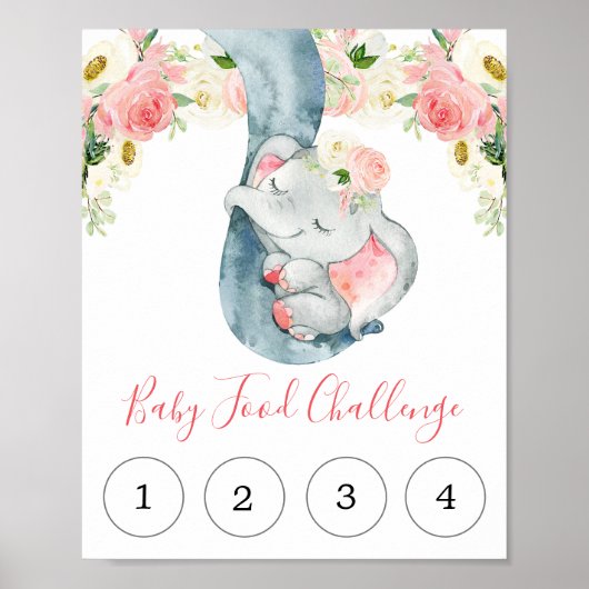 Babynahrung-Herausforderung Schild Elefantenbabydu (Vorne)