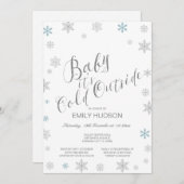 Babynahrung ist kalt im Freien und mit einem Babyd Einladung (Vorne/Hinten)