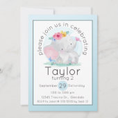 Babynahrung mit Blume zum Geburtstag Einladung (Vorderseite)