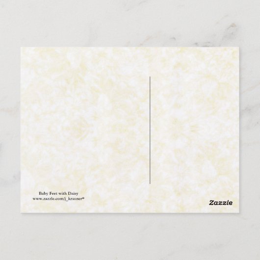 Babynahrung mit Daisy Postkarte (Rückseite)