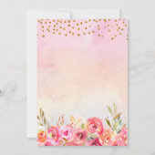 Babynahrung und Blume 1. Geburtstag Einladung (Rückseite)