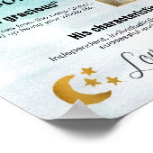 Babyname bedeutet Foto Moderne Liebe zum Mond Poster (Ecke)