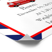 Babyname bedeutet Keepake Kinderzimmer Ezechiel Na Poster (Ecke)