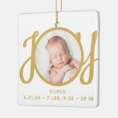 Babyname Birth Stats Foto Keepake Keramikornament (Links)