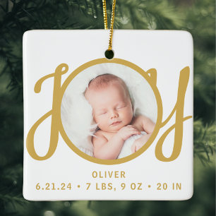 Babyname Birth Stats Foto Keepake Keramikornament