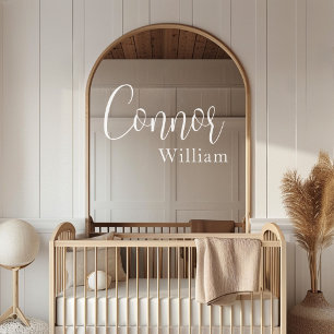 Babyname Elegantes Kinderzimmer Glass Decal Fensteraufkleber