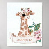*~* Babyname Giraffe Kinderzimmer Jungle Sweet Poster (Vorne)