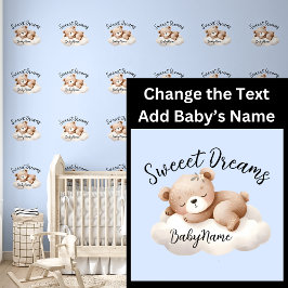 Babyname hinzufügen, Text ändern, Niedliches Teddy Tapete