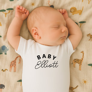 Babyname Neugeborene Anreise Geschenk Personalisie Baby Strampler