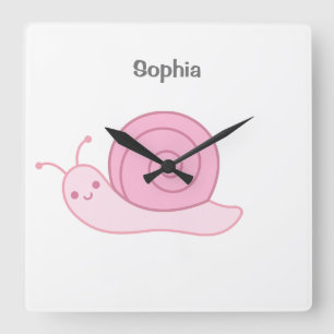 Babyname personalisiert, Kinderzimmer, kidsSqua Quadratische Wanduhr