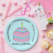 Babyname Personalisiert Pappteller (Party)