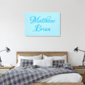 Babyname Wall Art (blau) Leinwanddruck (Insitu (Schlafzimmer))