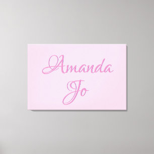 Babyname Wall Art (pink) Leinwanddruck