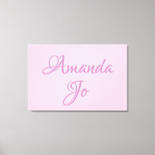 Babyname Wall Art (pink) Leinwanddruck (Vorderseite)