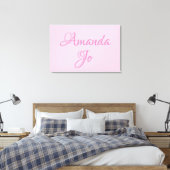 Babyname Wall Art (pink) Leinwanddruck (Insitu (Schlafzimmer))