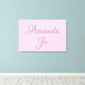 Babyname Wall Art (pink) Leinwanddruck (Insitu (Holzboden))