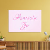 Babyname Wall Art (pink) Leinwanddruck (Insitu (Wohnzimmer))
