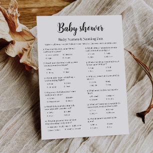 Babynamen Babyshower-Spiel, Babynamen zum Ausdruck Einladung
