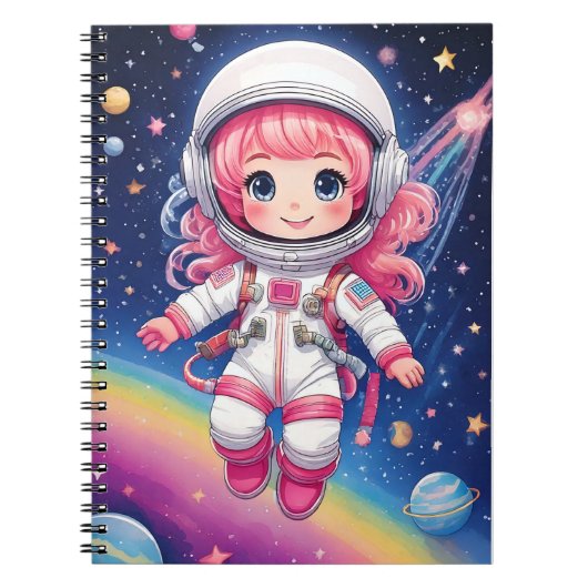 Babynotebook - Weltraumreise Notizblock (Vorderseite)