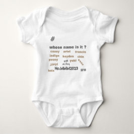 BabyOne Bodysuit mit *Unisex Namen vorne Baby Strampler
