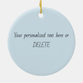 Babyoutfit-Aufkleber mit Fälligkeitsdatum Keramik Ornament (Hinten)