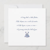 Babypanda mit Wasserfarbe Flaggen Kinderdusche Karte (Rückseite)