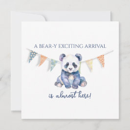 Babypanda mit Wasserfarbe Flaggen Kinderdusche Karte