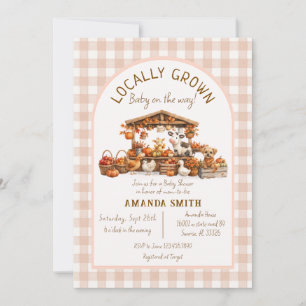 Babyparty auf dem Locally Grown Farm Market Einladung