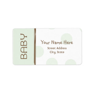 Babyparty-Aufkleber - Grün und Brown Adressaufkleber