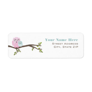 Babyparty-Aufkleber - rosa Mutter-u. blaues