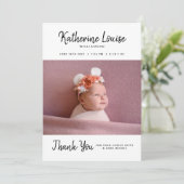 Babyparty | Baby Geschenk Vielen Dank Einladung (Stehend Vorderseite)