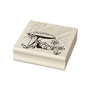 Babyparty - Baby unter Toadstool Gummistempel