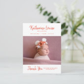 Babyparty | Babygeschenk Vielen Dank Postkarte (Stehend Vorderseite)