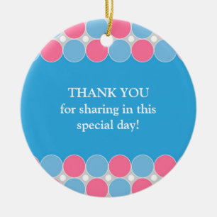 Babyparty-blaue u. rosa Verzierung Keramik Ornament