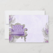 Babyparty danken Ihnen Lavendel-Silber Dankeskarte (Rückseite)