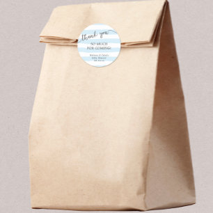 Babyparty der blauen Streifen danken Ihnen zu Runder Aufkleber