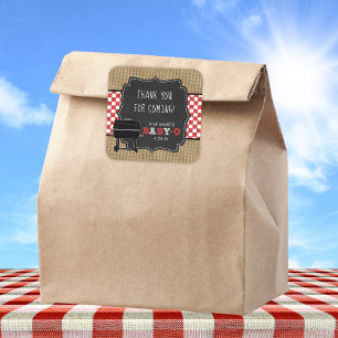 Babyparty des Babys Q danken Ihnen, Aufkleber ROT