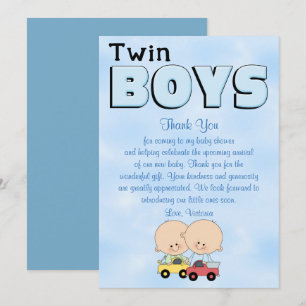 Babyparty-Doppeljungen Einladung