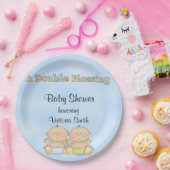 Babyparty-Doppeljungen Pappteller (Party)